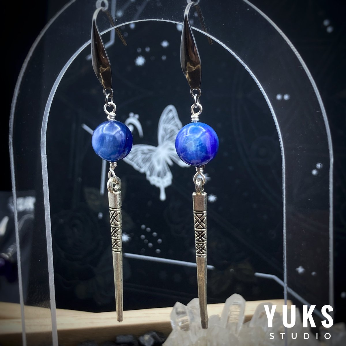 Yuksstudio's tweet photo. 🔹Blue kyanite earring with tribal needle🔹

- ก้านต่างหูเป็นสแตนเลส 304

ราคา 350.-

เม้นจองได้เลยครั้บ https://t.co/rEM60kRx6L