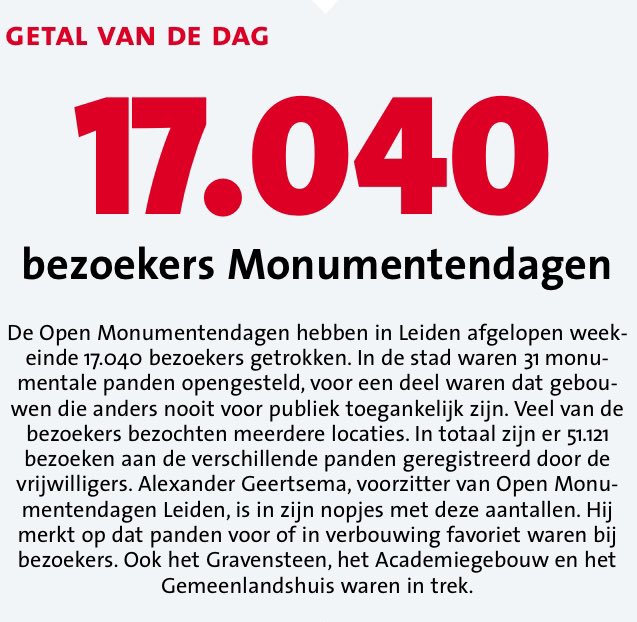 Aan het nagenieten! Op naar de volgende editie in 2025. Dan staat Architectonisch erfgoed centraal. Zet 13 en 14 sept. alvast in je agenda. 

#omdleiden #omd2024 #omd2025 #leiden