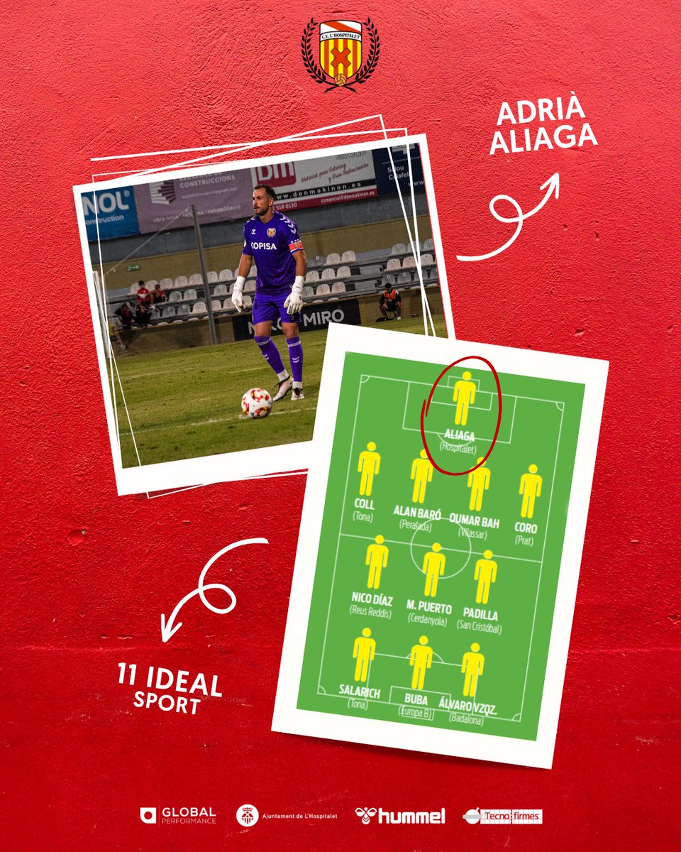 [MITJANS]     

📰 Aquesta setmana, el porter <a href="/adriaag/">Adrià Aliaga Gòmez</a>, a l'#11Ideal de <a href="/sport/">Diario SPORT</a>

#3aRFEF #FutbolCat
