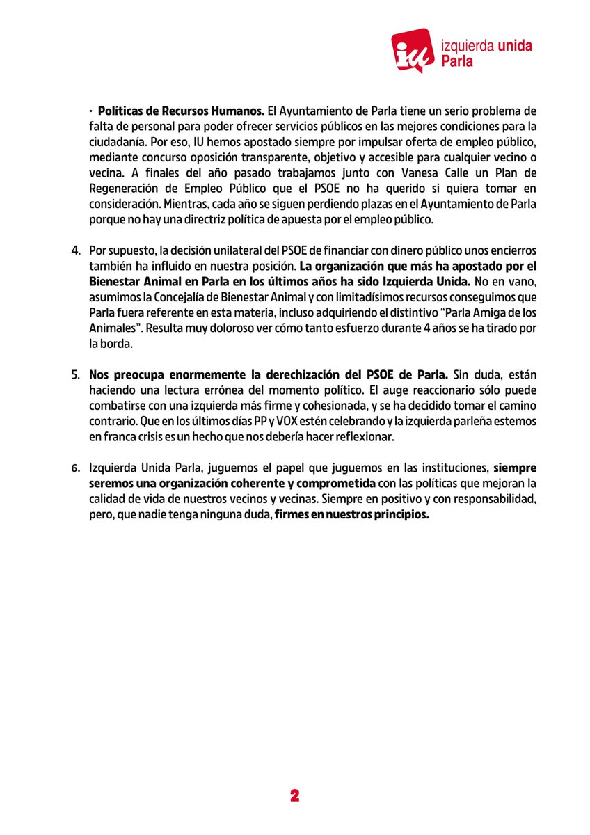 Izquierda Unida Parla🔻 tweet media