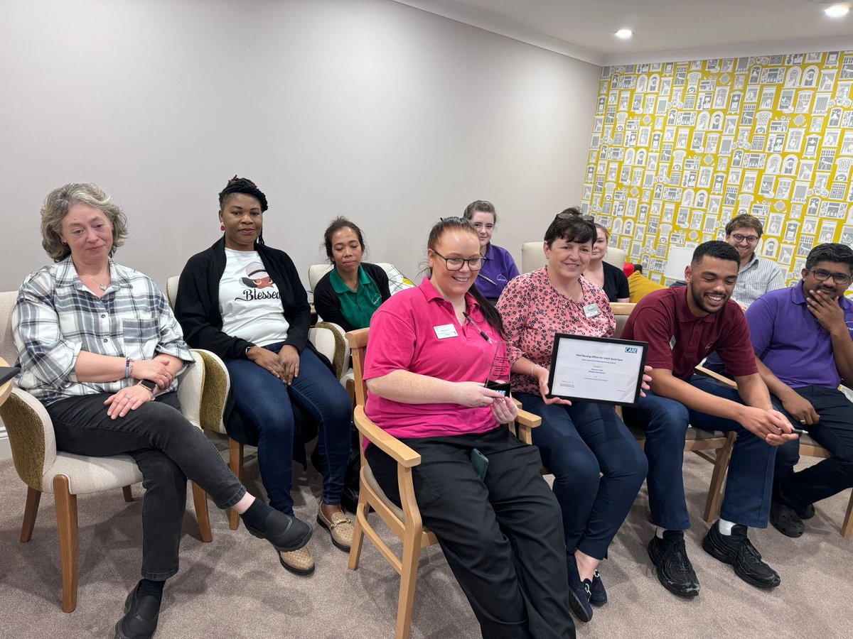 Samantha Crawley ๐ (@samanth52379864) on Twitter photo Chief Nurse Adult Social Care Award given today to our team of Blossom Suite at The Maples care home in Telford for the co-production work carried out there with our NHS and LA colleagues- so proud of the team! <a href="/sturdy_deborah/">Deborah Sturdy</a> <a href="/DHSCmedia/">DHSC Media Centre</a> <a href="/DHSCgovuk/">Department of Health and Social Care</a> <a href="/SKinnock/">Stephen Kinnock</a> Chief Nurse Adult Social Care Award given today to our team of Blossom Suite at The Maples care home in Telford for the co-production work carried out there with our NHS and LA colleagues- so proud of the team! <a href="/sturdy_deborah/">Deborah Sturdy</a> <a href="/DHSCmedia/">DHSC Media Centre</a> <a href="/DHSCgovuk/">Department of Health and Social Care</a> <a href="/SKinnock/">Stephen Kinnock</a>