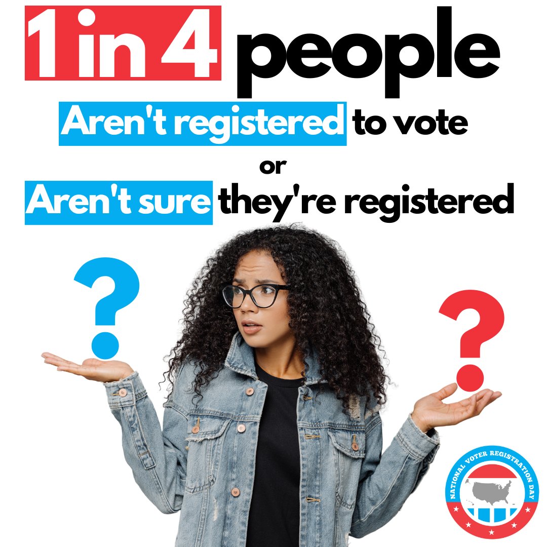 Are you registered to vote? Today is #NationalVoterRegistrationDay! Make sure you're #VoteReady so that you can have your voice heard this November! bit.ly/2024nvrdreg