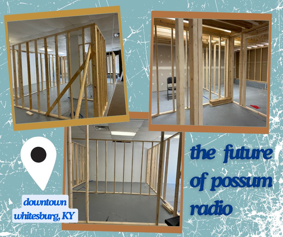 🎉 Big news from <a href="/wmmtfm/">WMMT FM 88.7</a>! Not only has construction started on the new Whitesburg studio space, but the Fund Drive starts TOMORROW (w/ an illustration by the amazing Robert Gipe)! Learn more on our blog (appalshop.org/news) and donate early at wmmt.org/donate 🎉