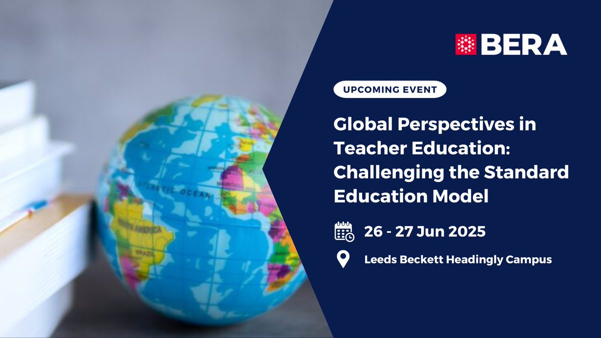 BERA (@beranews) on Twitter photo Global Perspectives in Teacher Education: Challenging the Standard Education Model
<a href="/leedsbeckett/">Leeds Beckett</a>
We are inviting proposals which aim to challenge the standard education model to improve retention and recruitment of teachers.
Apply by 25 October 2024
bera.ac.uk/event/global-p… Global Perspectives in Teacher Education: Challenging the Standard Education Model
<a href="/leedsbeckett/">Leeds Beckett</a>
We are inviting proposals which aim to challenge the standard education model to improve retention and recruitment of teachers.
Apply by 25 October 2024
bera.ac.uk/event/global-p…