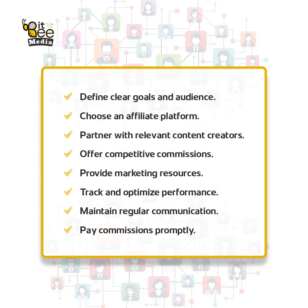 bitbeemedia's tweet image. Unlock the secrets to a successful affiliate marketing program with these essential steps! 🚀💡 Whether you&apos;re just starting or looking to optimize, these tips will help you grow your network and boost your business. 💼✨ #AffiliateMarketing #MarketingStrategy #BitBeeMedia