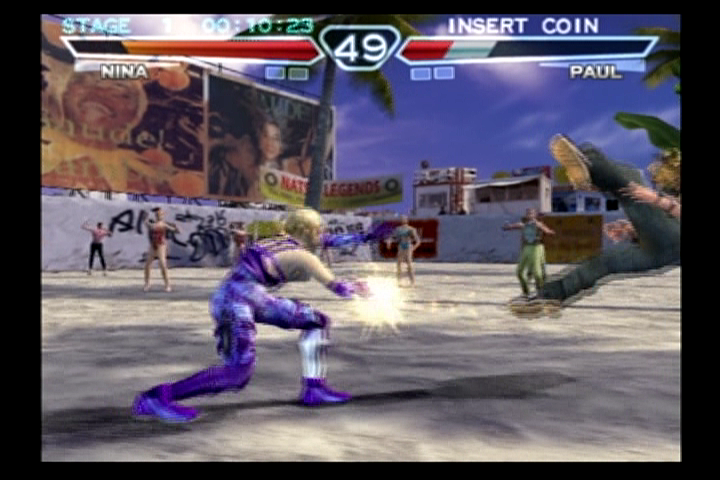 deafmelone's tweet photo. @Harada_TEKKEN I love Tekken 4’s. The way the damage shown on the lifebars just fades away instead of draining is so cool https://t.co/48UzmqPiVC