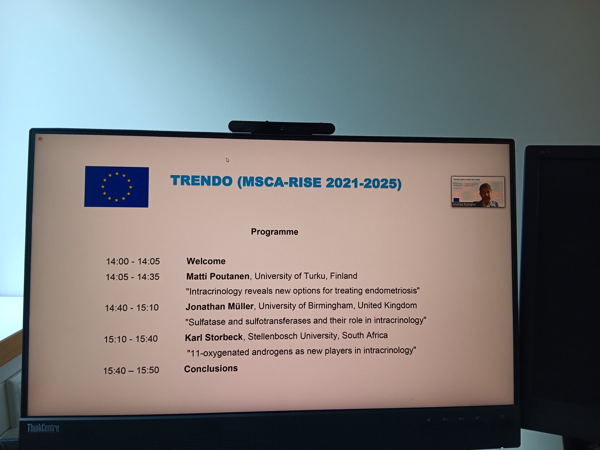 EU project TRENDO (@trendo_eu) on Twitter photo Tea Lanisnik-Rizner and Andrea Romano kick off the <a href="/TRENDO_EU/">EU project TRENDO</a> workshop on intracrinology in endometriosis. <a href="/REA_research/">European Research Executive Agency</a> <a href="/MSCActions/">Marie Skłodowska-Curie Actions</a> <a href="/EuroEndoLeague/">European Endometriosis League</a> <a href="/DG_Endo/">Deutsche Gesellschaft für Endokrinologie</a> #endometriosis Tea Lanisnik-Rizner and Andrea Romano kick off the <a href="/TRENDO_EU/">EU project TRENDO</a> workshop on intracrinology in endometriosis. <a href="/REA_research/">European Research Executive Agency</a> <a href="/MSCActions/">Marie Skłodowska-Curie Actions</a> <a href="/EuroEndoLeague/">European Endometriosis League</a> <a href="/DG_Endo/">Deutsche Gesellschaft für Endokrinologie</a> #endometriosis