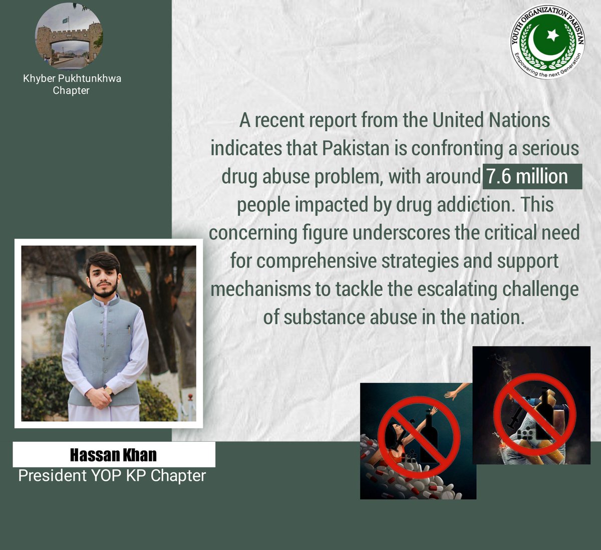 YOPOffice's tweet photo. "Together for a Drug-Free Future!" Youth Organization Pakistan (YOP) stands united with the Anti-Narcotics Force (ANF) in raising awareness and promoting drug-free campuses across the country.
#DrugFreeCampus
#YOP_Stand_with_ANF
#YouthAgainstDrugs https://t.co/3Y44nML3nB