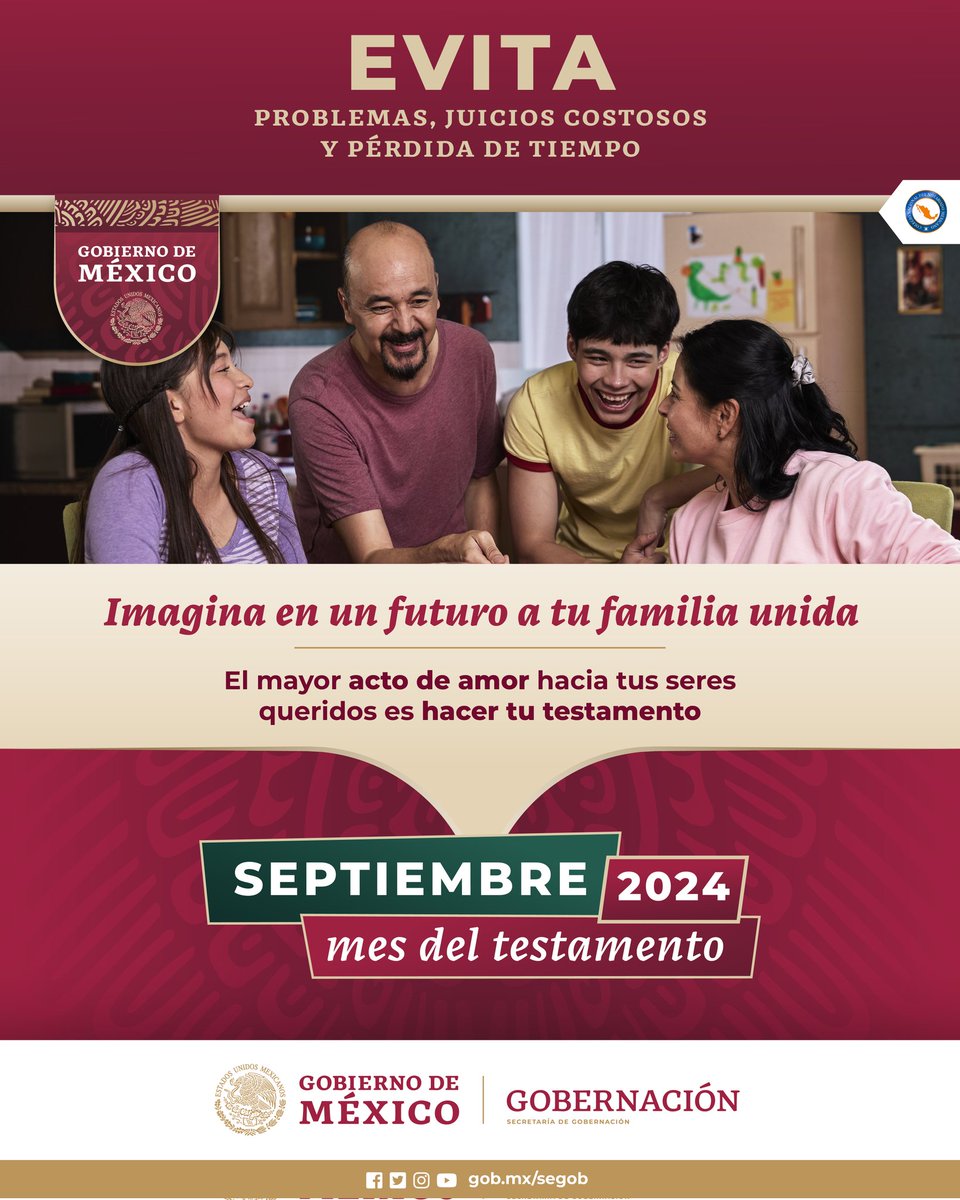 notariadomex's tweet photo. Tener un testamento en regla es tener la certeza de que se está otorgando tranquilidad al futuro de nuestros seres queridos.

#SeptiembreMesDelTestamento
#UnNotariadoSiempreContigo 
#NotariadoMexicano
#ContigoSi https://t.co/mzmR68rS7E