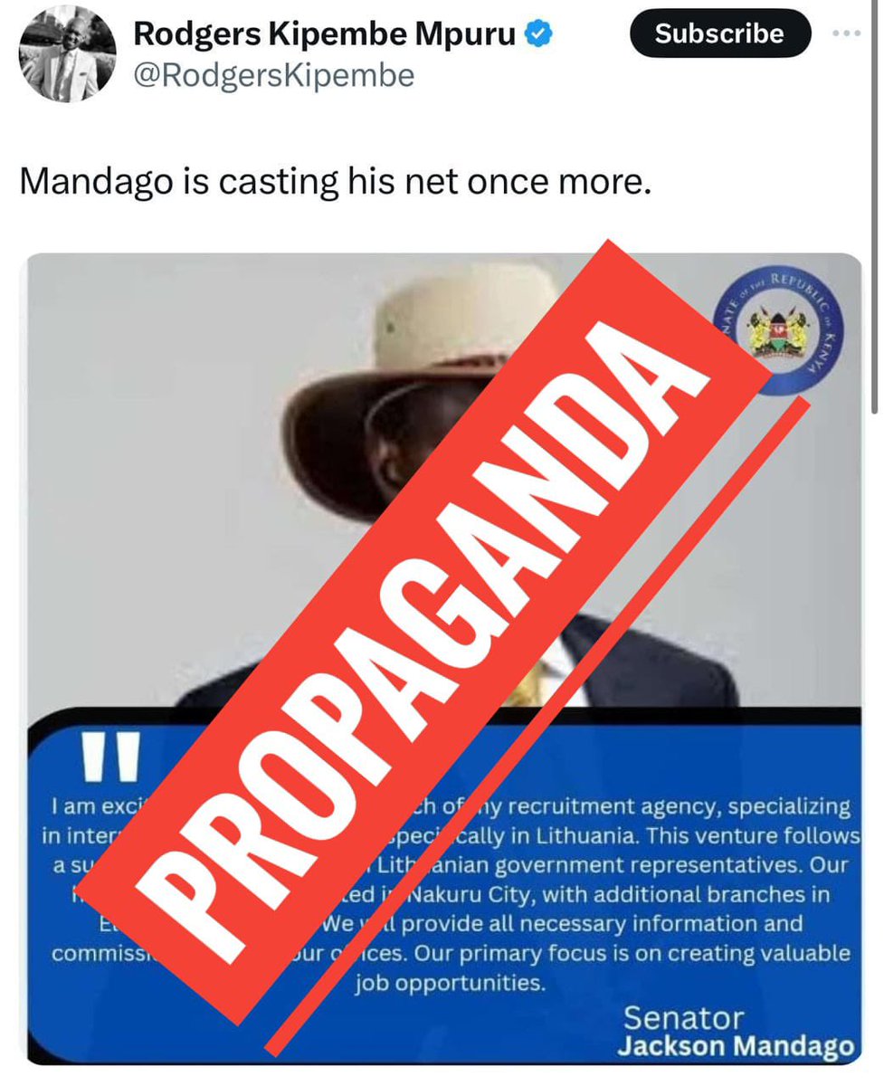 Treat the below post as a propaganda with an ill intention.