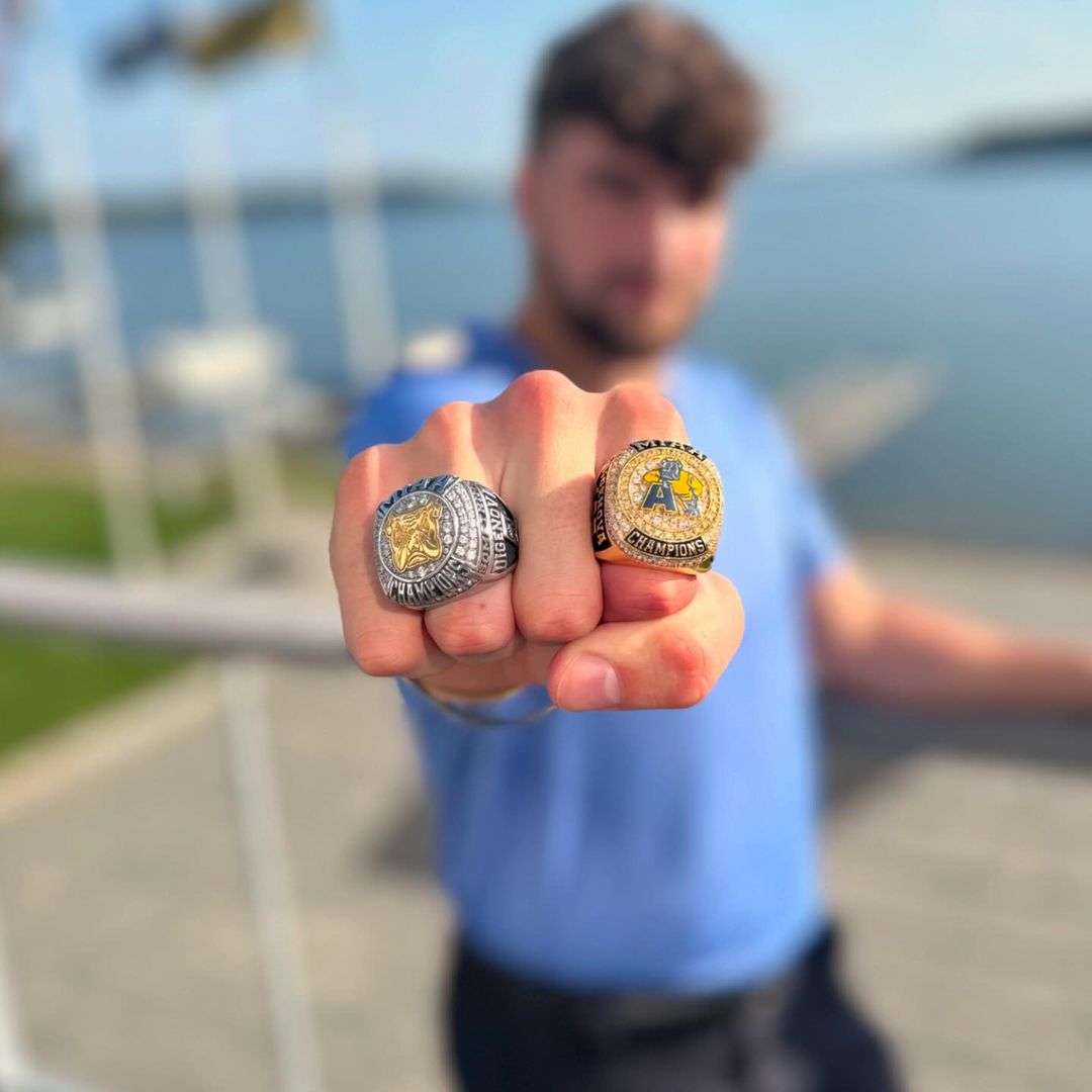 BaronRings's tweet photo. Adrian College Menโs Wrestling team celebrated Back-to-back MIAA Championships with some #BaronBling ๐๐
๐ธ Credit: @AC_WWrestling & @trenton.digenova via Instagram
#GDTBAB #AdrianCollege #BulldogProud #BaronRings #BaronChampions #ChampRing #RingSZN https://t.co/EQM1tCqWen