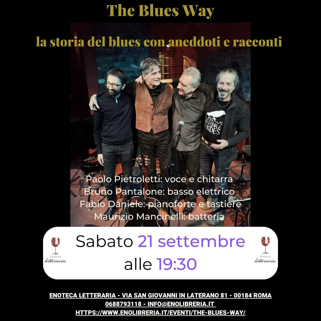 Enoteca Letteraria (@enolibri) on Twitter photo Sabato: "The Blues Way" - mailchi.mp/1b31212c2d21/b…
PRENOTA ORA PER SABATO 21 SETTEMBRE ORE 19:30
0688793118
3662560283 (WHATSAPP)
info@enolibreria.it
enolibreria.it/eventi/the-blu… Sabato: "The Blues Way" - mailchi.mp/1b31212c2d21/b…
PRENOTA ORA PER SABATO 21 SETTEMBRE ORE 19:30
0688793118
3662560283 (WHATSAPP)
info@enolibreria.it
enolibreria.it/eventi/the-blu…
