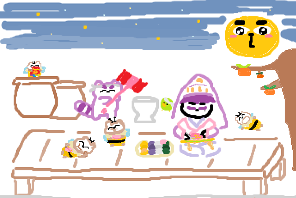 본가에서 할 거 없어서 그렸어