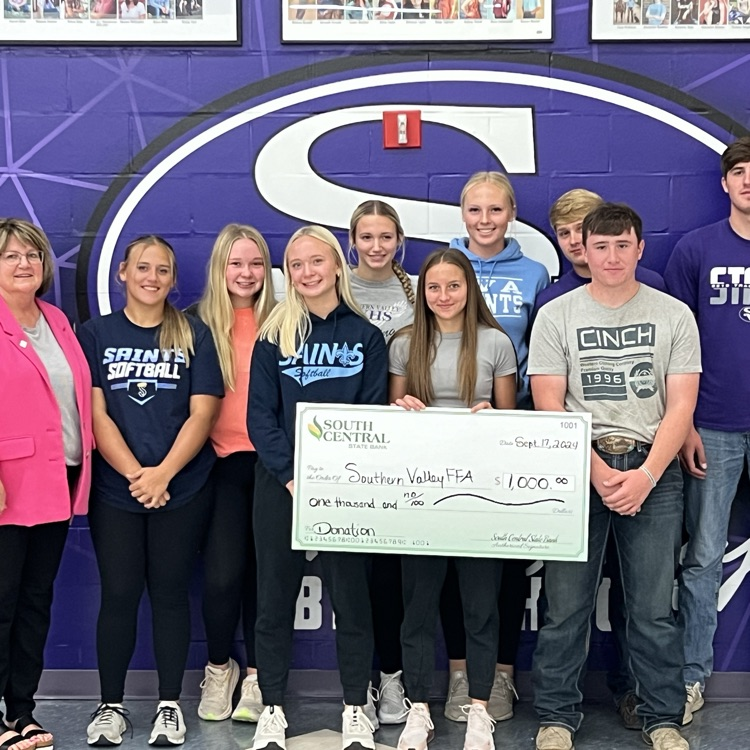 SVEagles's tweet photo. The Southern Valley FFA would like to thank South Central State Bank for their generous donation to our FFA program. It's the support like this from our community that makes SV a special place for our staff &amp; students. https://t.co/jfIZApcT40