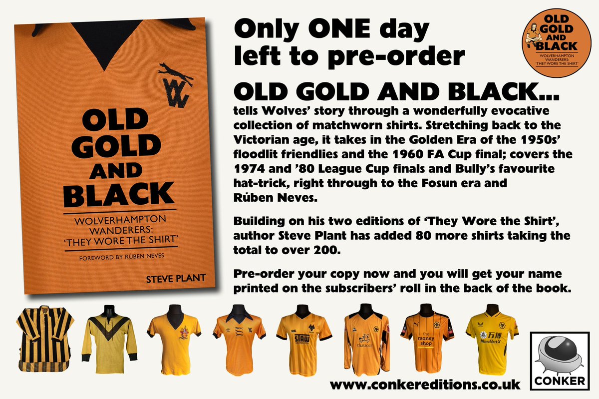 TheWolvesShirt's tweet image. Final chance to get yours or someone else&apos;s name in the book. Book available from 14th October £16.....