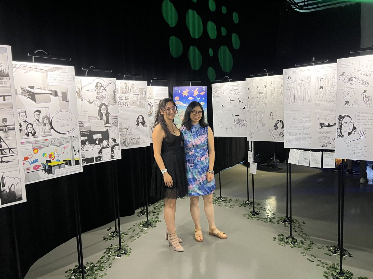 Our exhibit will be up for the final time at Agora du Coeur des Sciences UQAM tomorrow Sept 18th, 5:30pm-7pm, during a conversation on the theme of Research-Creation and AI organized by Abundant Intelligences! milieux.concordia.ca/event/epistemo…
