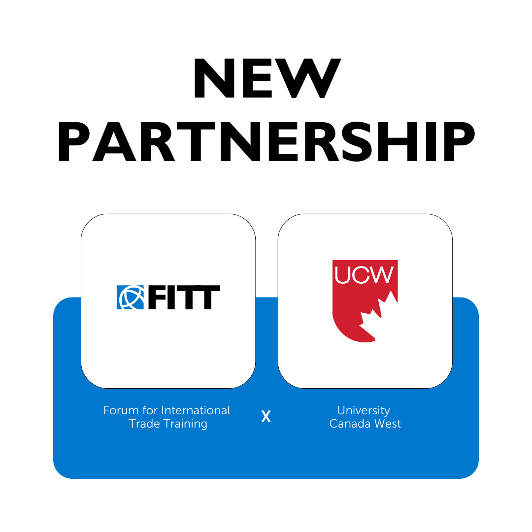 FITTNews's tweet image. 🎉 FITT is proud to welcome @ucanwest as our newest educational partner! UCW will be delivering FITTskills courses as part of their Bachelor of Commerce program. We're thrilled to collaborate with their team and expand access to international trade training!🌎

#FITT #Education