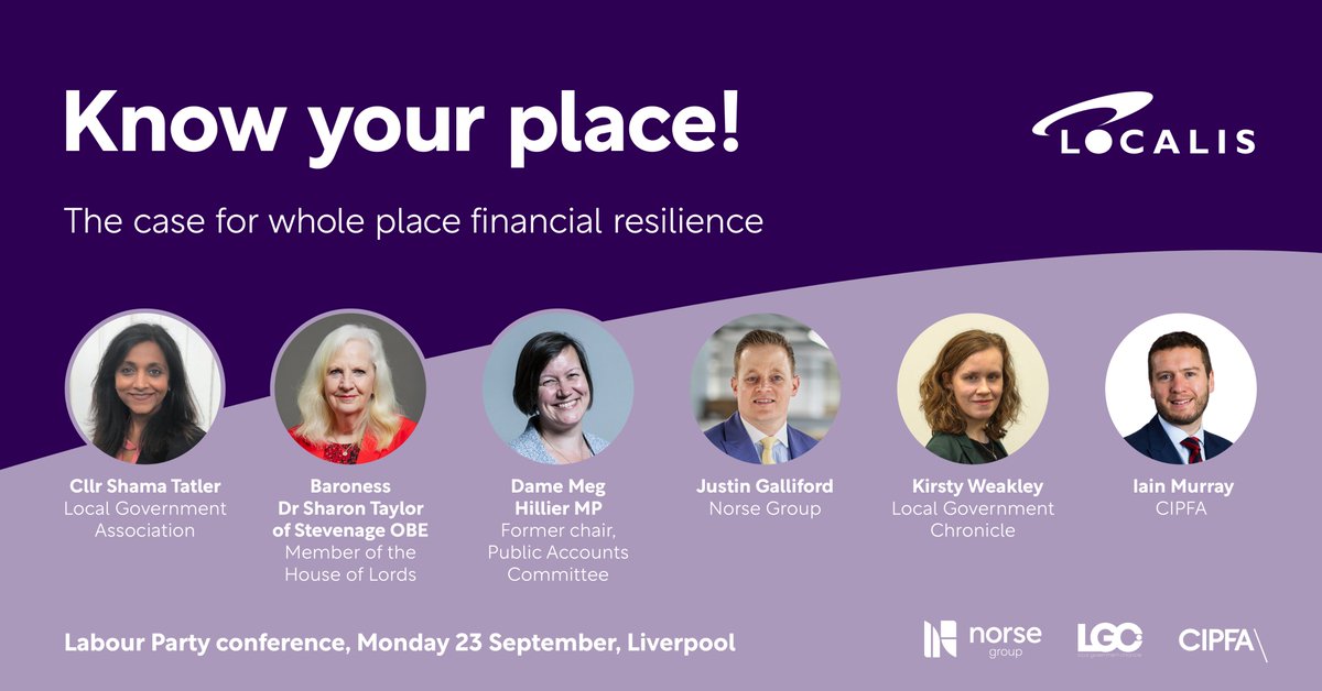 Localis (@localis) on Twitter photo 🔴 Join our pane to discuss local government finance reform at the Labour Party Conference next Monday 2️⃣3️⃣ September from 9️⃣🔴0️⃣0️⃣ 🗣️<a href="/ShamaTatler/">Shama Tatler</a> <a href="/LGAcomms/">Local Government Association (LGA)</a> | 🗣️<a href="/SharonStevenage/">Baroness Dr Sharon Taylor of Stevenage, OBE</a> | 🗣️ <a href="/Meg_HillierMP/">Meg Hillier</a> | 🗣️<a href="/KirstyWeakley/">Kirsty Weakley</a> <a href="/lgcplus/">LGC</a> | <a href="/CIPFA/">@CIPFA</a> | <a href="/NorseGroupLtd/">Norse Group</a> 👉localis.org.uk/events/know-pl… 🔴 Join our pane to discuss local government finance reform at the Labour Party Conference next Monday 2️⃣3️⃣ September from 9️⃣🔴0️⃣0️⃣ 🗣️<a href="/ShamaTatler/">Shama Tatler</a> <a href="/LGAcomms/">Local Government Association (LGA)</a> | 🗣️<a href="/SharonStevenage/">Baroness Dr Sharon Taylor of Stevenage, OBE</a> | 🗣️ <a href="/Meg_HillierMP/">Meg Hillier</a> | 🗣️<a href="/KirstyWeakley/">Kirsty Weakley</a> <a href="/lgcplus/">LGC</a> | <a href="/CIPFA/">@CIPFA</a> | <a href="/NorseGroupLtd/">Norse Group</a> 👉localis.org.uk/events/know-pl…