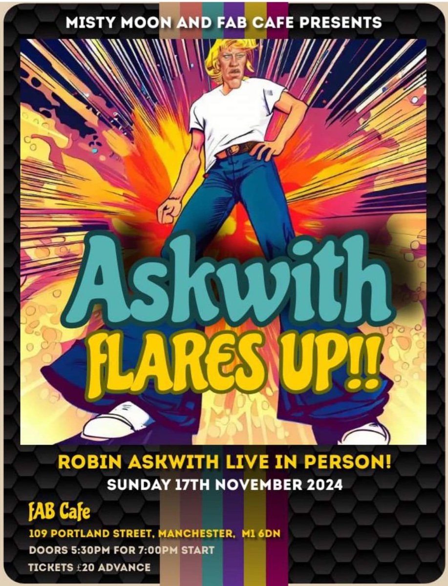 Well, well, well! <a href="/Robin_Askwith/">Robin Askwith</a>....in Manchester at <a href="/FabCafeManc/">FAB Cafe</a>...it'd be rude not to! 😊