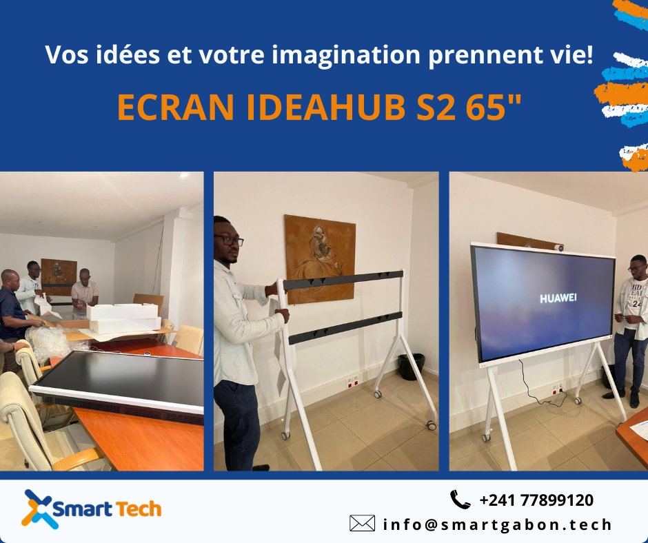 SmartTech_corp's tweet image. 🚀Adoptez le HUAWEI IdeaHub Board 2 et transformez vos réunions en véritables sessions de brainstorming productives et engageantes!🌟 

📞 +241 77899120
📧 info@smartgabon.tech

#SMARTTECH
#Innovation #Collaboration #Technologie #Entreprise #HuaweiIdeaHub