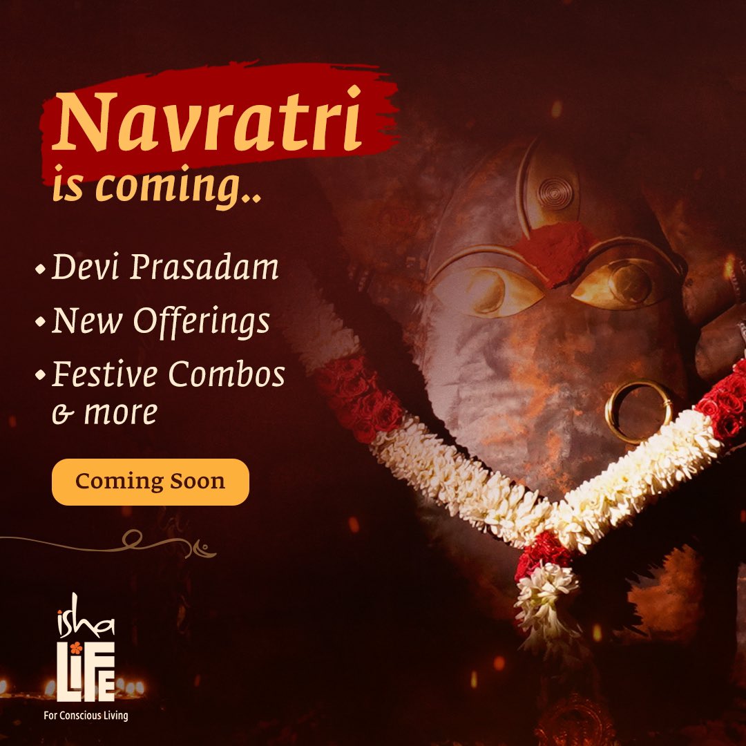Ishalifeindia's tweet photo. Are you ready?
#navratri #9nightsofdevi #prasadam #wellbeing #divinefeminine #divineguidance #isha #ishalife #forconsciousliving https://t.co/hHh7jiA7eK