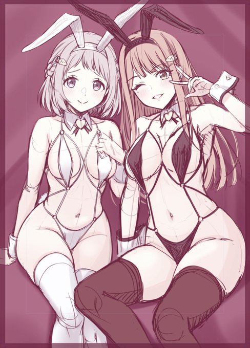 バニーリーリヤ清夏ラフ🐰🩵💚 