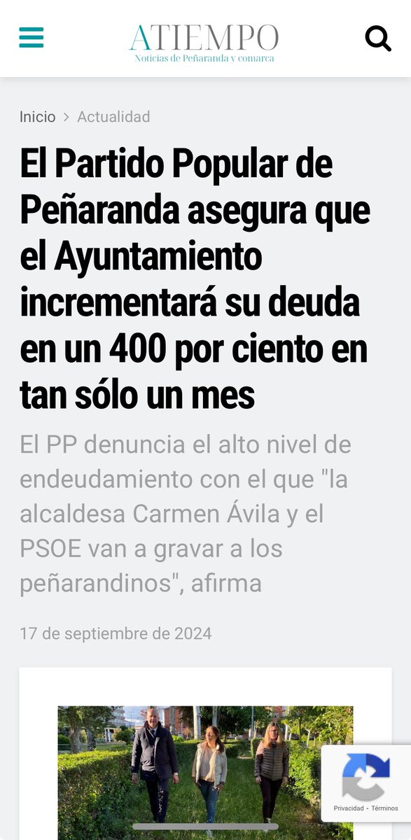 ❌La deuda del ayuntamiento de Peñaranda se sitúa en el 400% 

En tan solo un mes hemos pasado a tener una deuda de más de 1️⃣ millón de euros 

Inversión SI pero PLANIFICACIÓN también 

No nos podemos tirar sin paracaídas 🪂