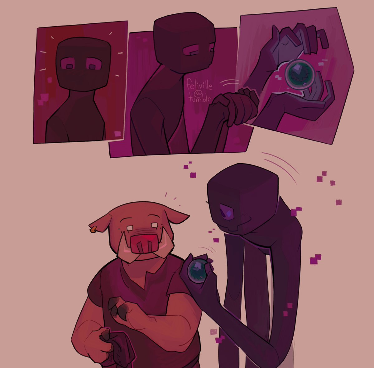 feliville's tweet image. Scavenger Hunting #minecraft #minecraftcomic #minecraftfanart #comic