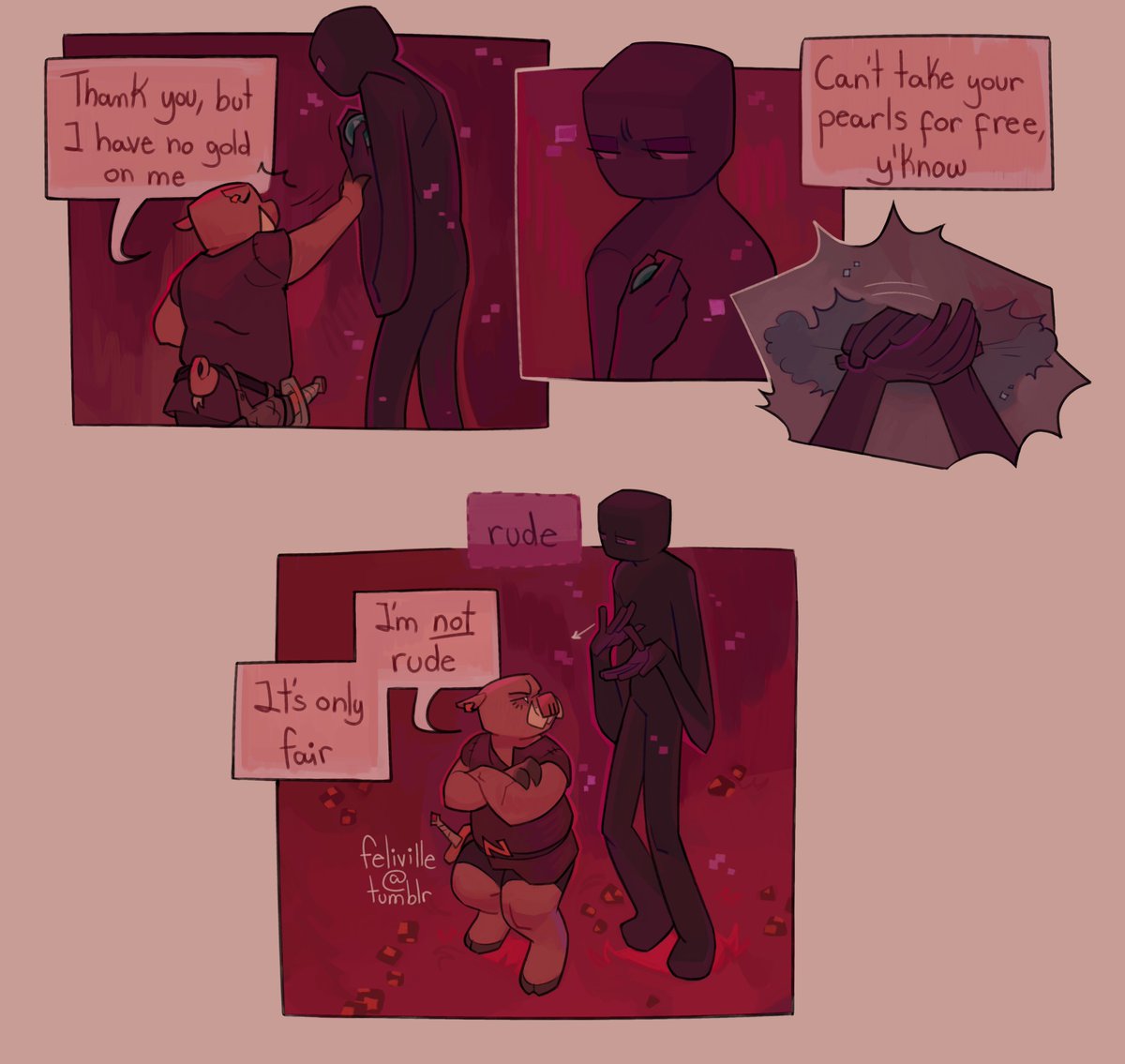 feliville's tweet image. Scavenger Hunting #minecraft #minecraftcomic #minecraftfanart #comic