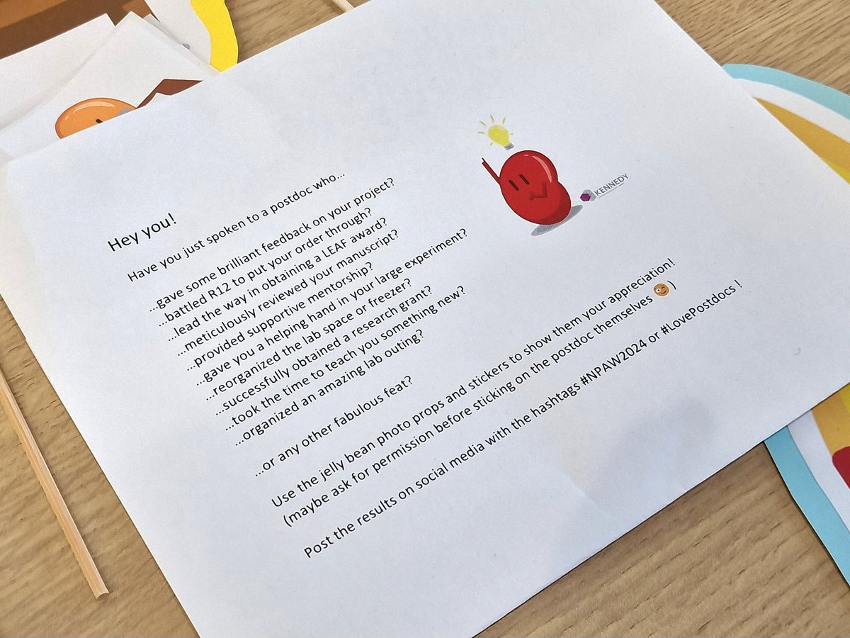 Time to show your appreciation for all the work done by the postdocs at the KIR! <a href="/UdalovaLab/">Udalova Lab - Genomics of Inflammation</a> had each one of its postdocs receiving a personalised jellybean in recognition of their contributions. Thanks <a href="/irina_neutro/">irina_udalova</a> for actively participating! #NPAW2024 #LovePostdocs