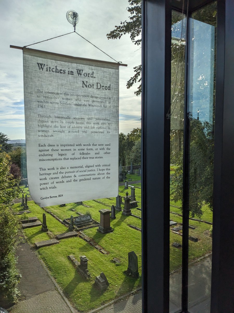 Witches in Word, Not Deed opens today at Dunfermline Carnegie Library &amp; Galleries and runs through 16th of November. Many thanks to the welcoming staff and to all of you for the amazing support.
Day of talks and a textile workshop will be announced soon. ❤️
