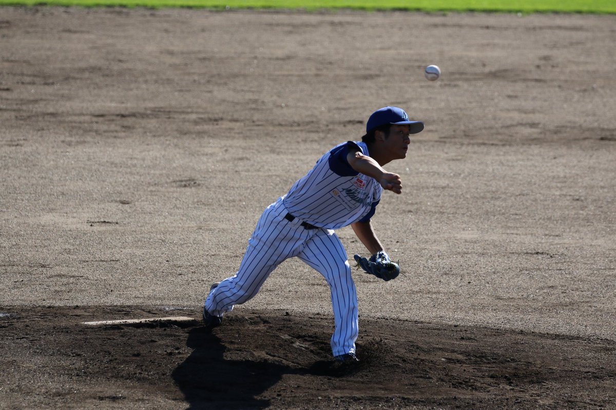 fastfiet's tweet photo. 4番手は、山市投手。
#石川ミリオンスターズ 
#日本海リーグ 
2024/09/16 https://t.co/DgEQmQiWWJ
