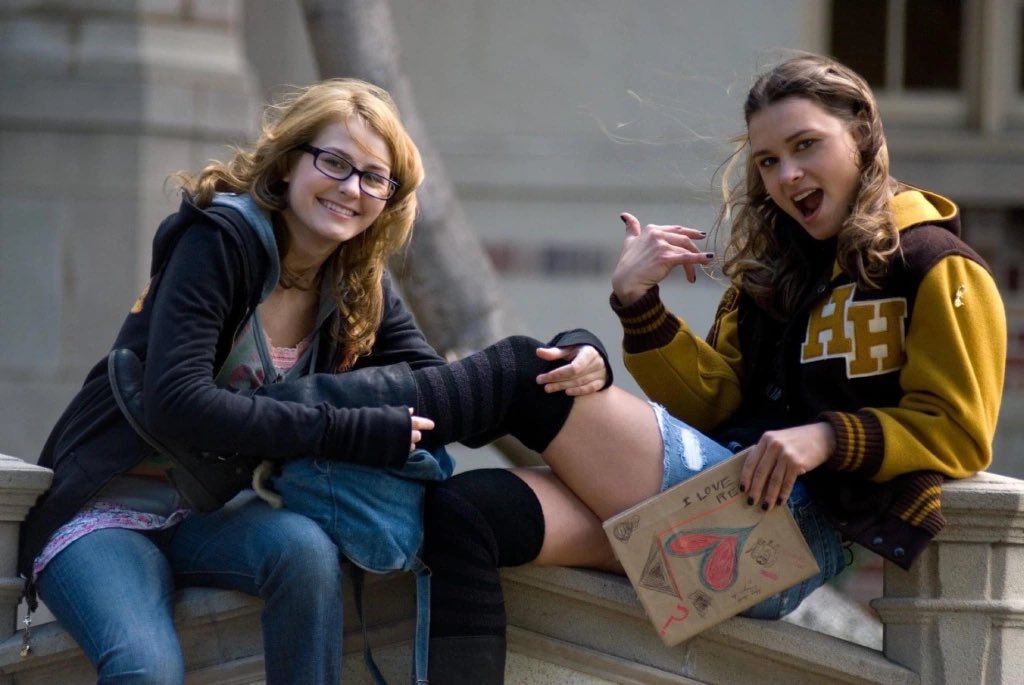 /  my girls, actually. they kiss.