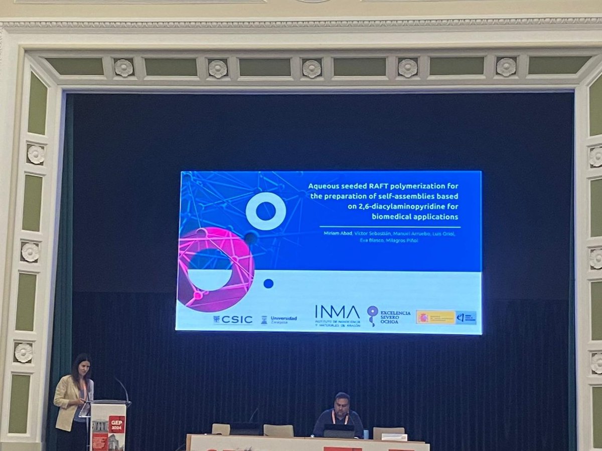 Time for the flash presentations with Miriam Abad and her study on PISA for the preparation of DAP-based self assemblies 💊