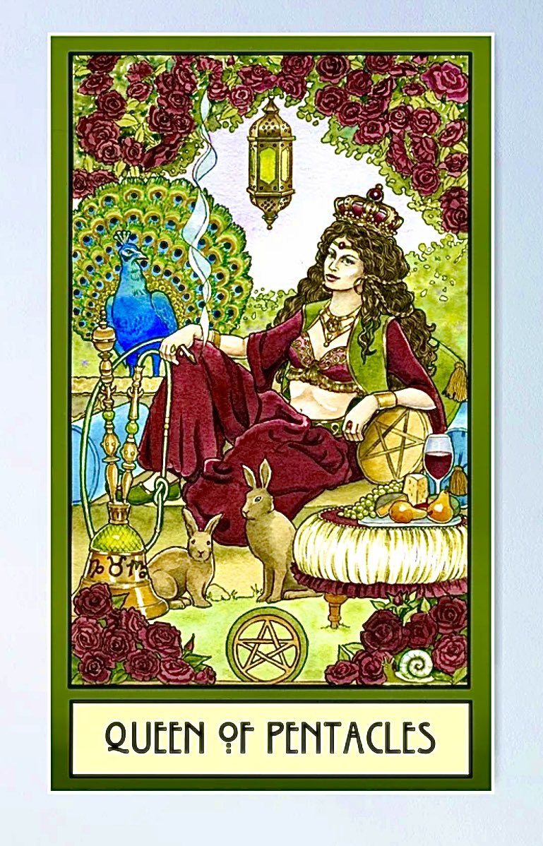 ScorpioLisaM's tweet photo. #TarotCardOfTheDay is the #QueenOfPentacles by WinonaCookie. #tarot #tarotcards https://t.co/VUalsTV6Yb