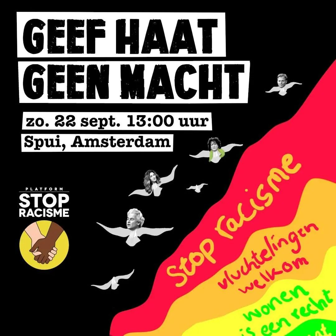 Ook boos over de plannen van dit kabinet? 

Kom in actie! Want mensenrechten gelden voor iedereen!

📢 Geef Haat Geen Macht!
⏰ Zondag 22 september, 13:00 uur
📌 Spui, Amsterdam

#troonrede #prinsjesdag
