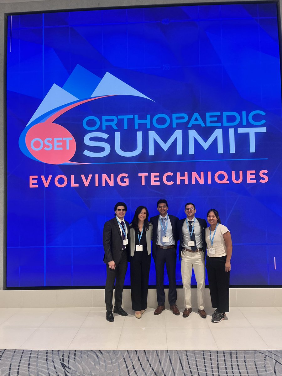 Enjoyed presenting our study establishing recommended MCID and SCB thresholds for RTSA PROMs at <a href="/OrthoSummit/">Orthopaedic Summit</a> 2024 in Las Vegas. Thank you to my co-authors <a href="/RobertLParisien/">Robert L. Parisien MD, FAAOS, FAANA</a> <a href="/JohnDKellyIVMD/">John D Kelly IV, MD</a> <a href="/MNMegafu/">Michael Megafu, DO MPH</a> <a href="/BillLevineMD/">Dr. William Levine</a> and fellow <a href="/IcahnMountSinai/">Icahn School of Medicine at Mount Sinai</a> students <a href="/_teo97/">Mateo Restrepo</a> <a href="/rodbusigo/">Rodnell Busigó Torres</a>