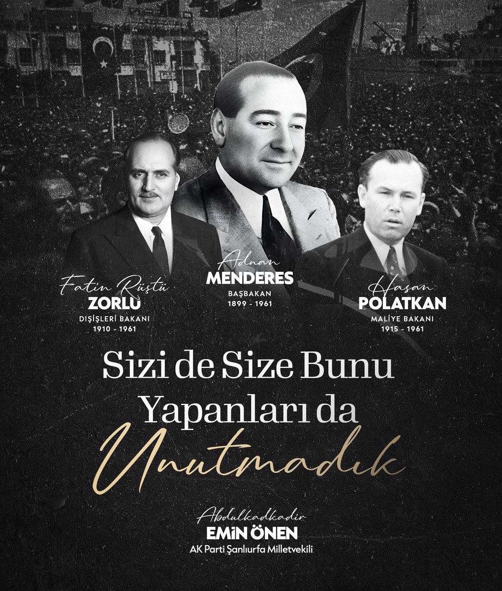 AEminOnenOfis's tweet photo. #Menderes #Zorlu ve #Polatkan'ın idam edilme süreçlerinde yaptıkları melûnluklar ‘Milleti korkutarak Terbiye etmek’ gayesiyle yapıldı..
Toprağa düşen tohumlar binlerce fidan ve nihayet orman oldu..
Melûn zihniyetinizi asla unutmadık, unutmayacağız!
Siz bir yana biz bir yana.. https://t.co/igJXZUOiXS