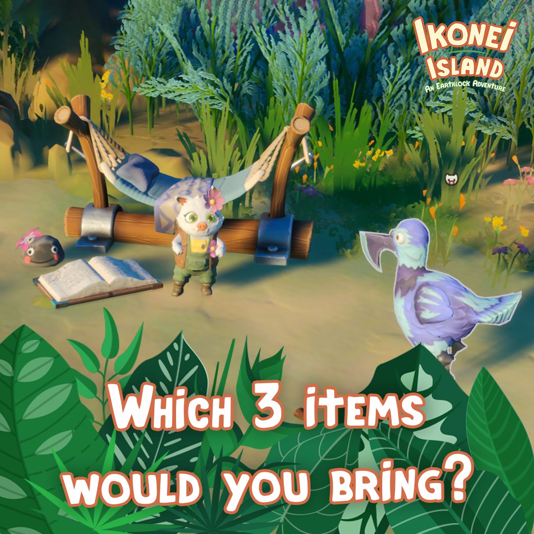Earthlock_World's tweet photo. ๐ธ If you were stranded on a desert island, what 3 things would you bring? ๐ด๐บ๏ธ My Must haves are a good book, a cosy hammockโฆ and my beloved pet rock! ๐๏ธ #SurvivalEssentials #IkoneiIsland #CozyGaming #Nature https://t.co/qWXEW7JVn4