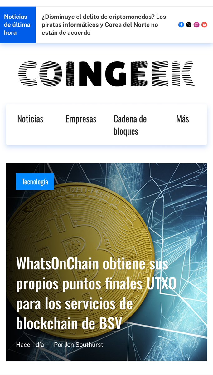 WhatsOnChain obtiene sus propios puntos finales UTXO para los servicios blockchain de BSV

Por <a href="/BitcoinSVtrain/">Jon Southurst 🚂 @1259</a> 
vía <a href="/RealCoinGeek/">CoinGeek</a>

#CoinGeek #Noticias
#Blockchain #Tecnología
tpow.app/21363b63