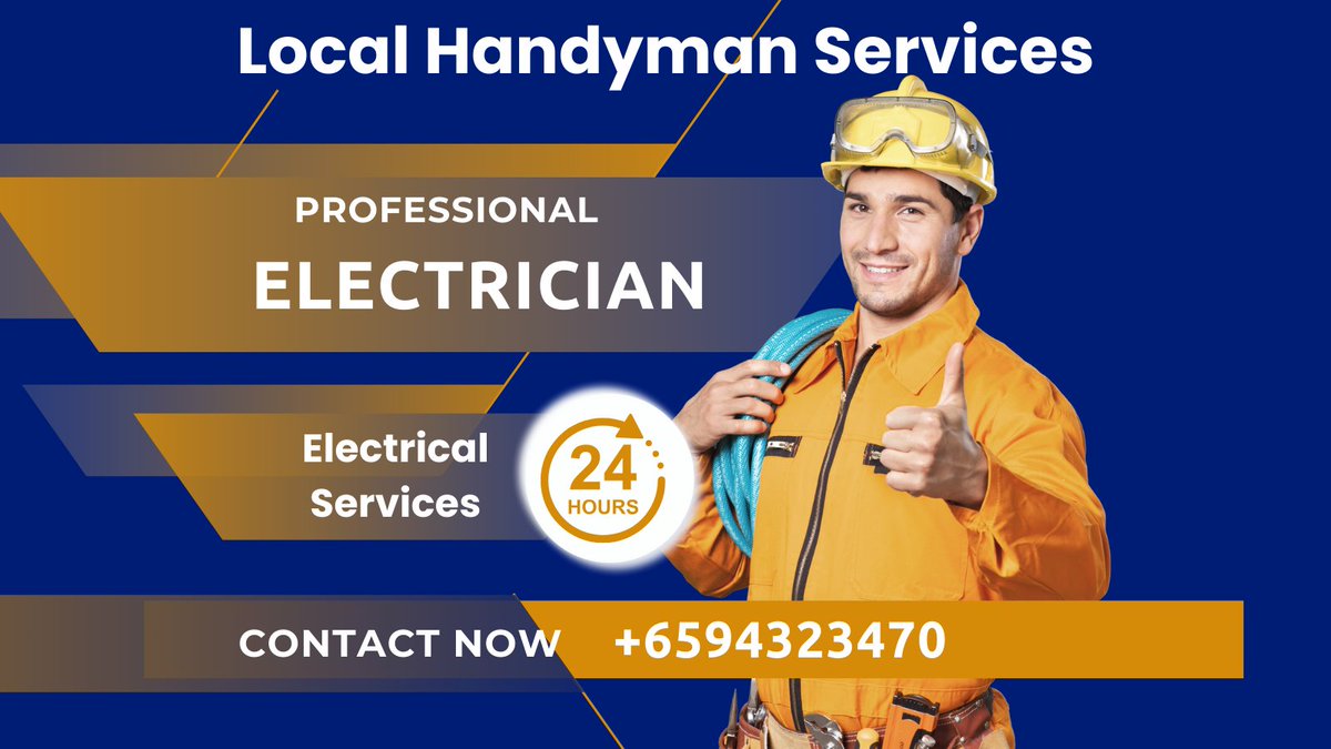 LocalHandyman8's tweet image. ⚡️ Need a Professional Electrician? We've Got You Covered! ⚡️
📅 Book Your Appointment Today – 
☎️ Call us now at 94323470
#electrician #electrical #electricalservices #24HoursElectrician #electriciansingapore #emergencyelectrician #electricalservicesnearme