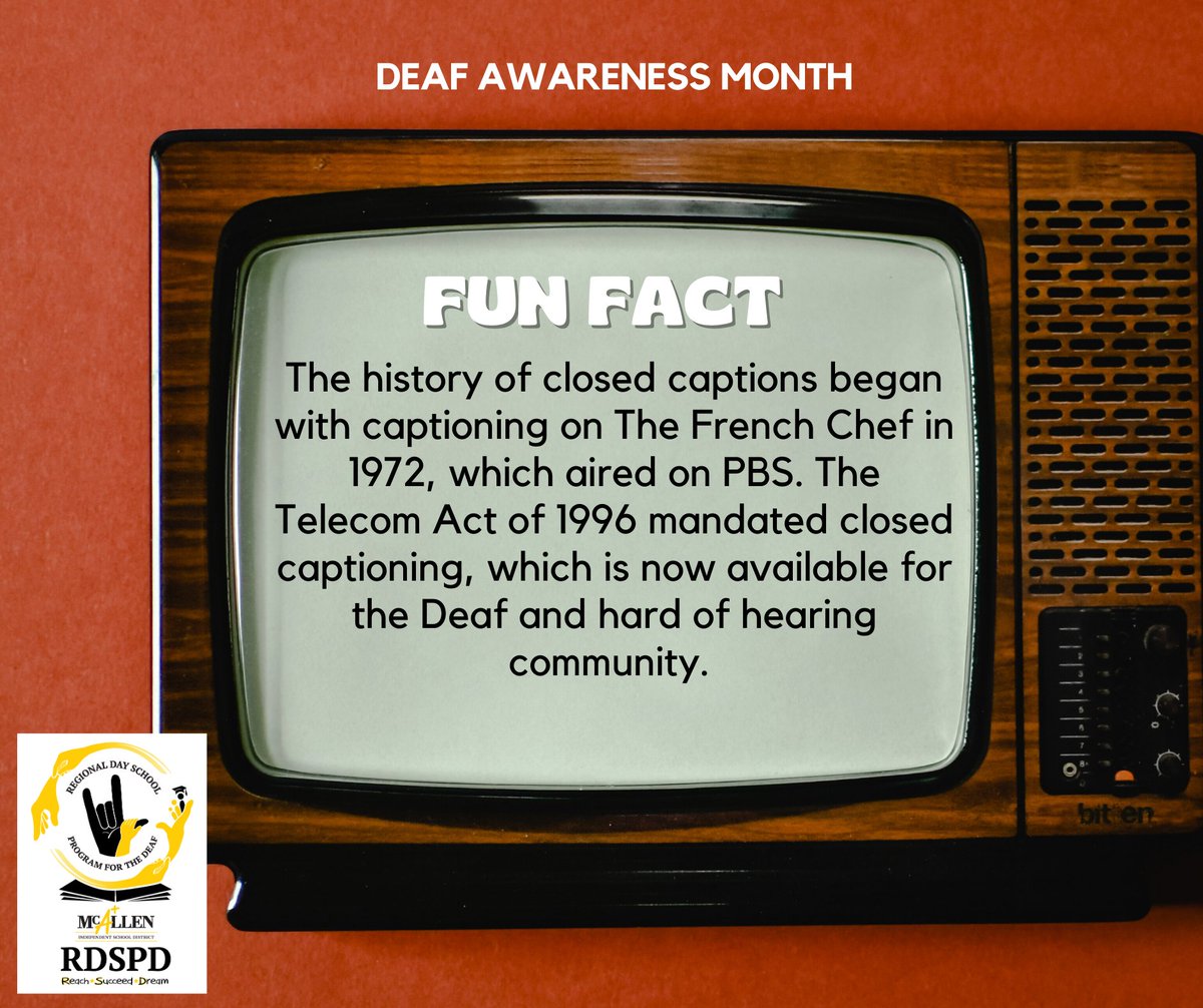 Did you know? 📺 #deafawarenessmonth #funfact