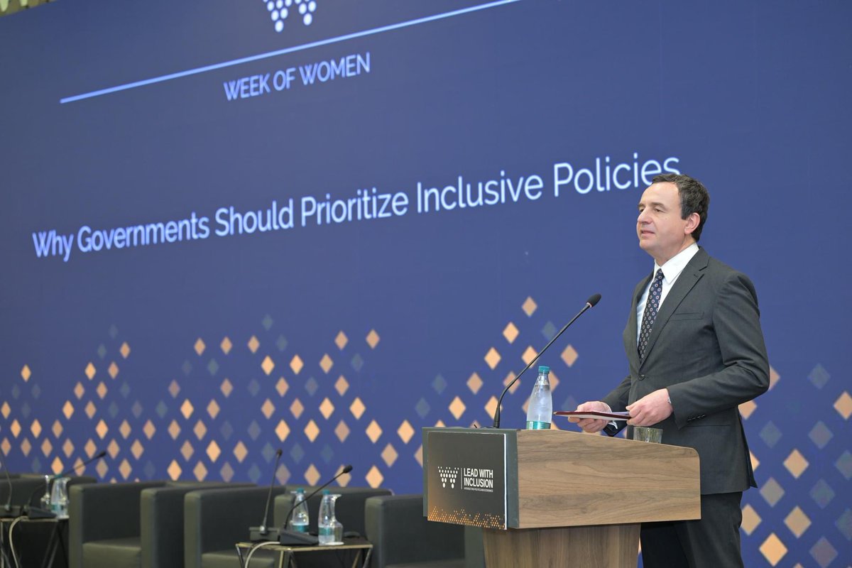 Keynote address on why governments should prioritize inclusive policies was delivered by Albin Kurti, Prime Minister of the Republic of Kosovo.

#NDIKosovo #USAIDKosovo #SwissEmbassyPristina #CanadainKosovo #wowks2024 #LeadWithInclusion #IntersectingPoliticsandEconomics