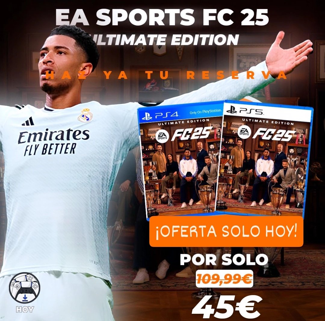 LotienesHOY's tweet photo. ¡SORPRESA!🎉
DATE PRISA SI ESTÁS LEYENDO ESTO😍

Si hoy el Madrid marca 2 goles o más  vamos a REGALAR un videojuego ALEATORIO para PS4/PS5 entre las personas que den RT 🔃 al Tweet de aquí abajo
👇
https://t.co/w2nRzvrBKP

Participan las 150 primeras personas en dar RT, Se anunciará el ganador hoy mismo después del partido de esta noche 🇪🇦 #EAFC25 #ChampionsLeague #RealMadrid