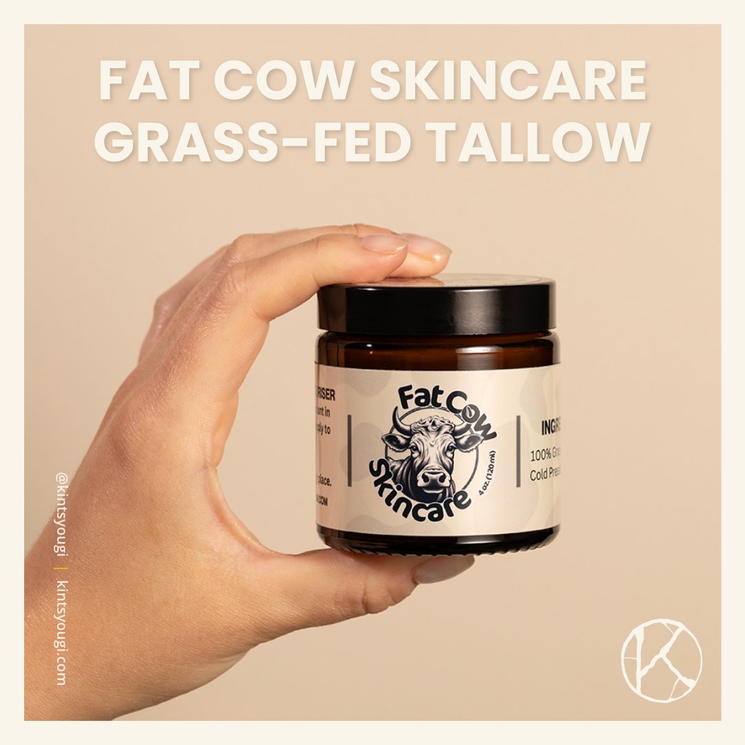 kintsyougi's tweet photo. Discover the Fat Cow Skincare difference with their Grass-Fed Tallow 🐄

Skin's Innate Ally - Tallow is a hero ingredient that syncs with your skin's natural sebum. Unlike plant-based oils, tallow ensures unmatched absorption, making every application a step towards balanced, nourished skin.

Effective, Yet Gentle - With a select roster of ingredients, focusing on what truly matters, less is indeed more when it comes to revitalising sensitive skin.

Uncompromisingly Natural - Every ingredient is sourced from the earth’s bounty, offering a natural alternative that keeps your skin - and our planet - flourishing.

Protect Your Body's Rhythm - Fat Cow’s formula is crafted to honour your hormonal balance using nurturing, non-invasive ingredients.

See what happens when nature takes over, click the following link to order today https://t.co/N8TlOP0gDg 🔗 Discount Code: KINTSYOUGI (-15%)

We believe in sharing what has helped us on our journey to vibrant health and well-being. These are the products we reach for again and again, because they support us in feeling our best. If you buy something via a link in our shop, we may earn an affiliate commission.

#kintsyougi #healthcoaching #quantumbiology #circadianbiology #bioindividuality #holistichealth #healthoptimization #holistichealing #holisticnutrition #holisticwellness
