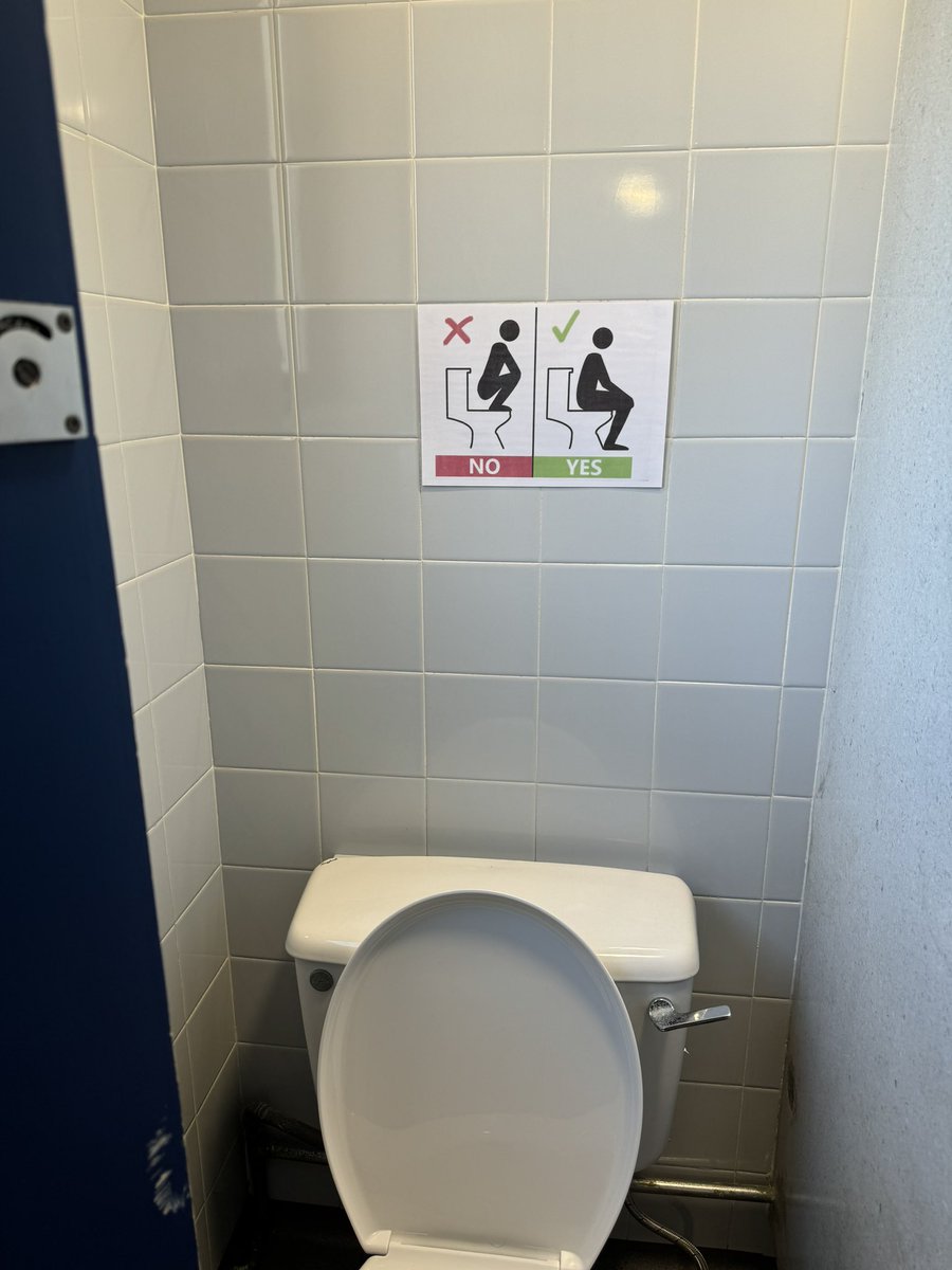 SameAsItEverWa3's tweet photo. Guess which UK location I’m having to work in today.  This isn’t a wind up, if this wasn’t needed it wouldn’t be on the wall. https://t.co/0Ga7qOypIB