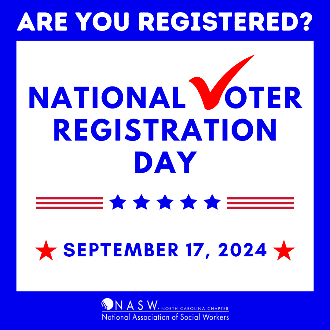 Today is National Voter Registration Day, and SOCIAL WORKERS VOTE!

Are you registered to vote? Is your address and other information up-to-date? Make sure you doublecheck TODAY! Go here for more on checking your registration status and updating your info: vote.gov/register/north…