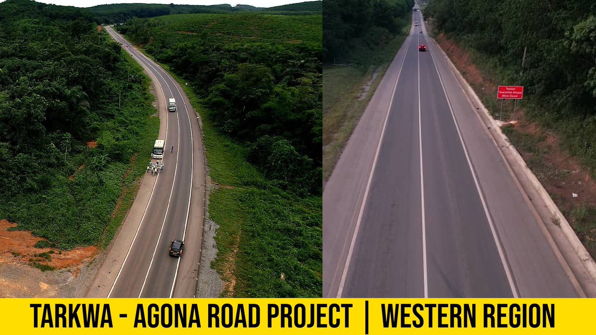 NanaDarko__'s tweet image. Beautiful road being constructed from Tarkwa-Agona in the Western of Ghana🇬🇭

#RoadsForDevelopment 
#ItIsPossible