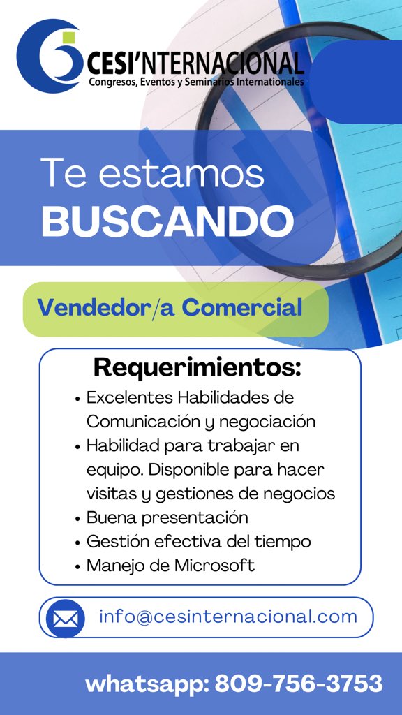 cesieventos's tweet photo. Buscas empleo? #empleo https://t.co/fQiXHmsDeV