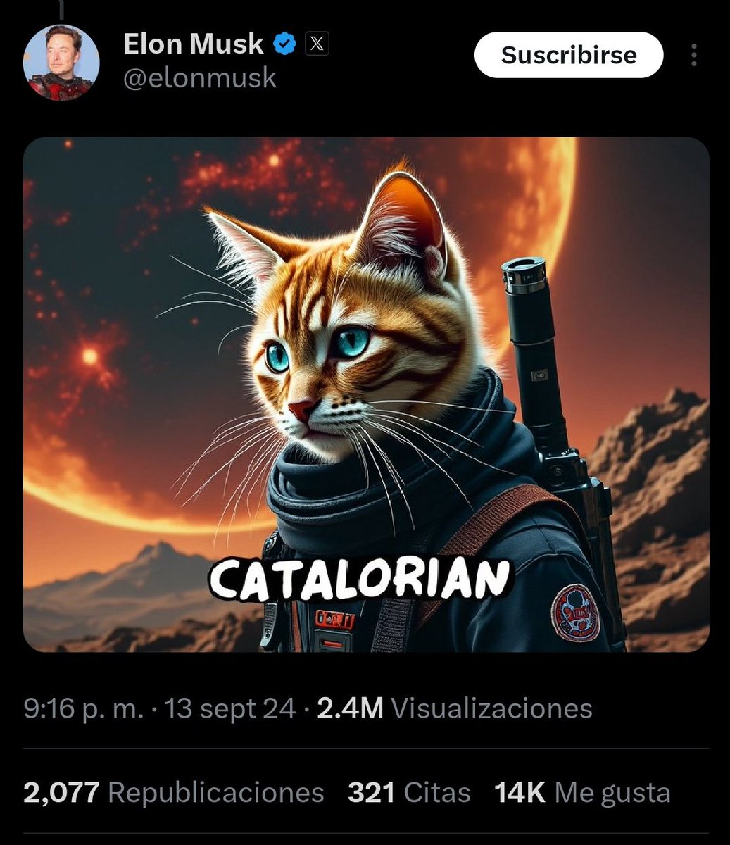 Sarje94's tweet photo. @elonmusk thanks for @CatalorianX 
Ist now the call.
We go to the moon
#Ethereum 
#Crypto 
#investing 
$catal https://t.co/2wRgdS8kUl